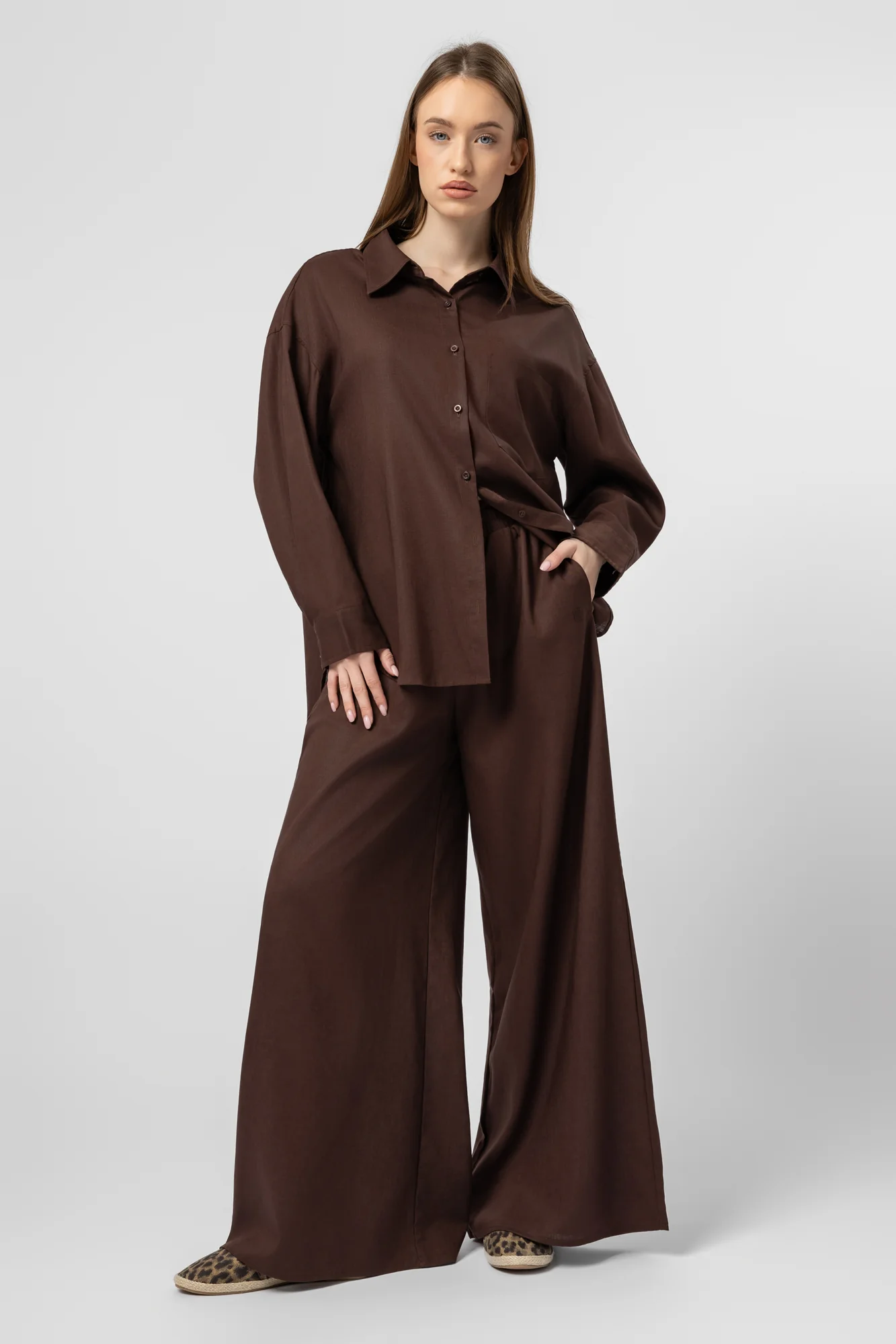 Kalhoty ChicLine Espresso - Image 9