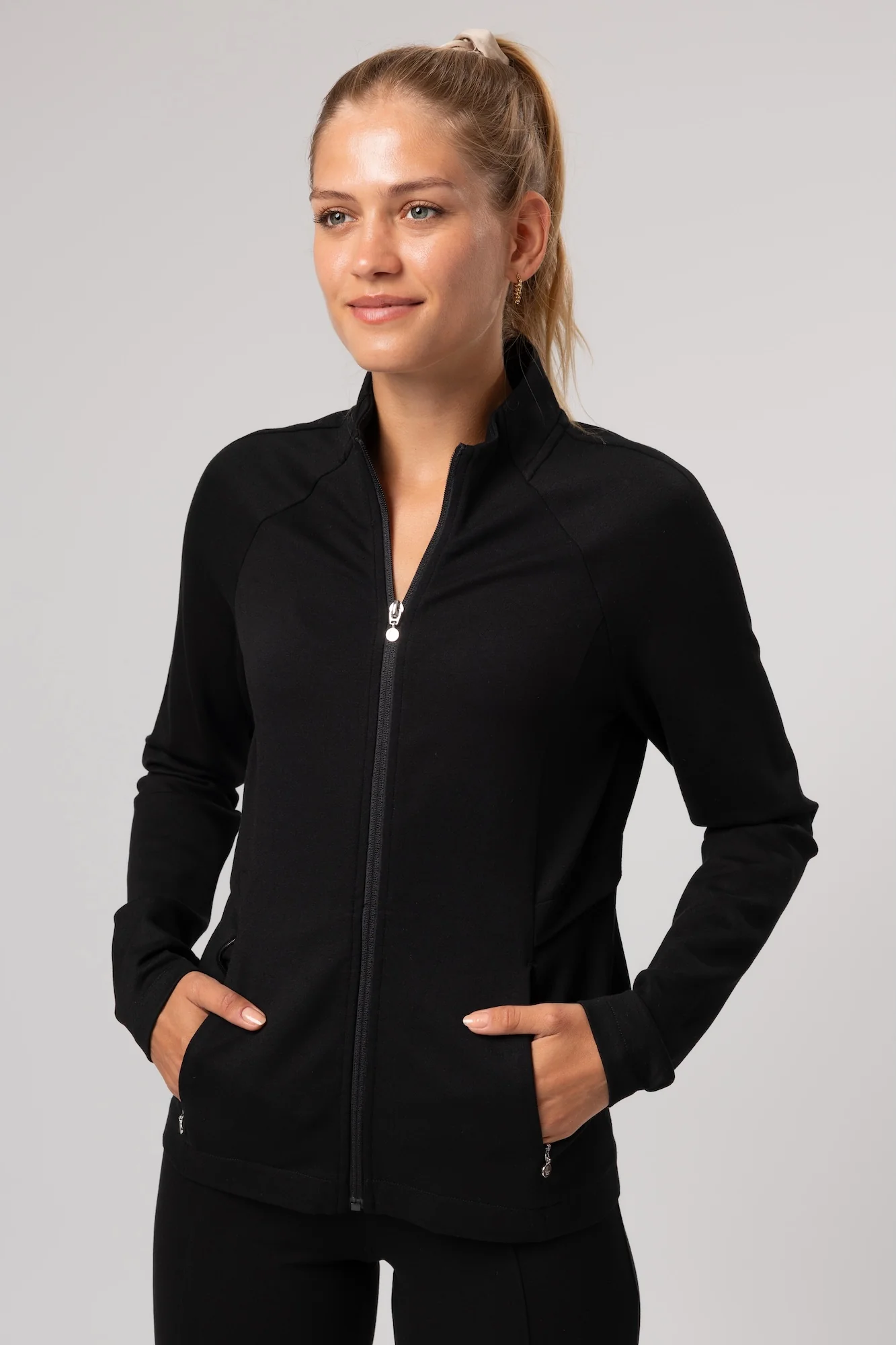ChicLine mikina na zip Bettina