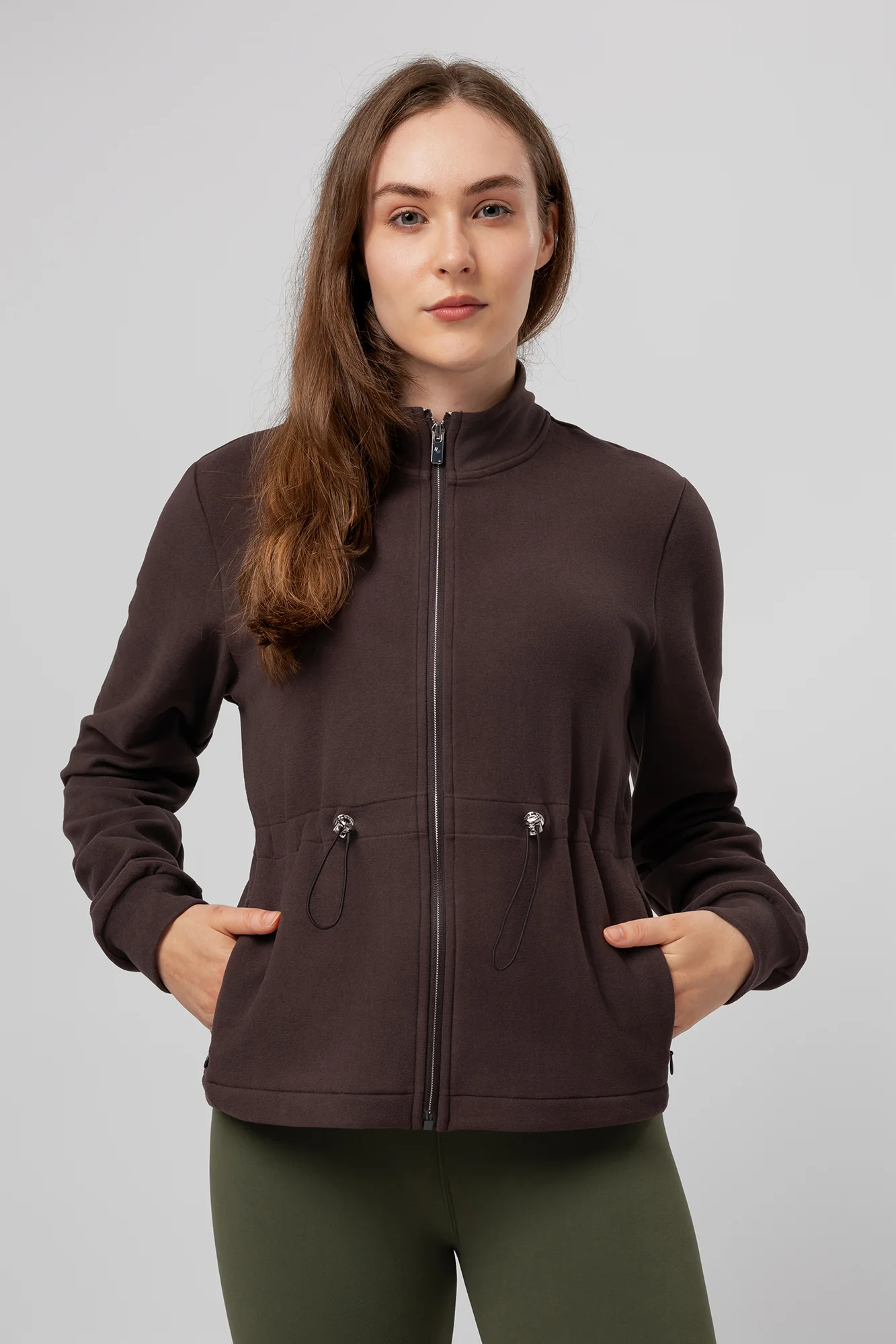 Mikina na zip Polarosi Tawny - Image 2