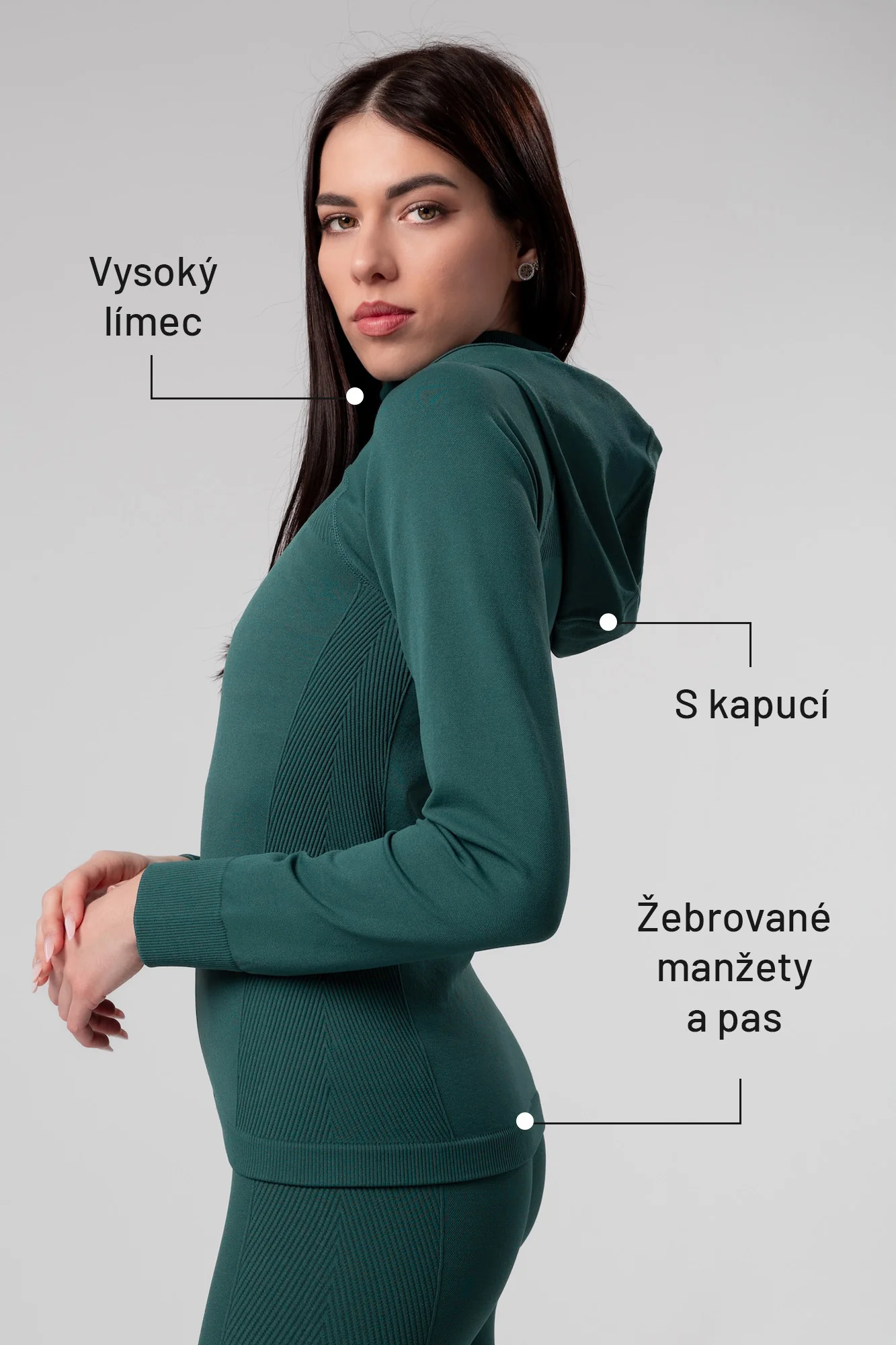 Mikina Seamless Move na zip Evelyn - Image 2